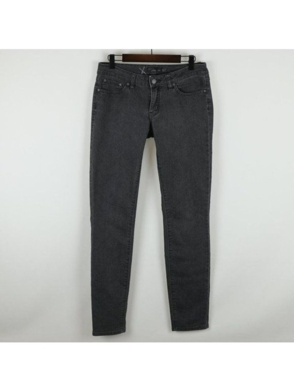 Prana Kara Women's Size 4/27 Gray Animal Print Mid Rise Skinny Jeans